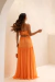 VESTIDO LONGO RECORTE LATERAL LARANJA na internet