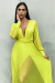 VESTIDO LONGO GRACE VERDE LIMA COM FORRO E MANGAS REMOVIVEIS - Toth Store | Vestido de Festa | Moda Feminina