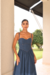 VESTIDO MIDI CASUAL EM ALFAIATARIA AZUL JEANS - loja online