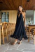 VESTIDO MIDI COM FRANJAS NA BARRA PRETO