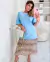 VESTIDO MOLETINHO ANIMAL PRINT AZUL - comprar online