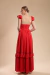VESTIDO LONGO EM LAISE VERMELHO