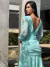 VESTIDO LORENA MANGA LONGA VERDE TIFFANY - comprar online