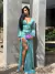 VESTIDO LORENA MANGA LONGA VERDE TIFFANY
