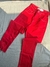 CALÇA RETA ABERTURA LATERAL VERMELHO
