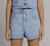 SHORT JEANS CINTO ARGOLA LAVAGEM CLARA