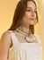 VESTIDO MIDI TELA FLORAL 142163 OFF WHITE na internet
