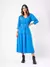 VESTIDO MIDI HONEY AZUL - comprar online