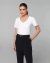BLUSA CAMISETA MALHA GOLA V MVBL BRANCO
