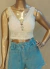 BLUSA CURTO Q TOP RENDA TULE BEJE