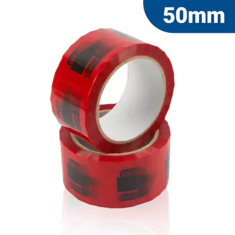 Fita adesiva inviolável void vermelha 50mm x 50m