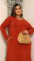 Imagem do Vestido Plus Size Longo Manga Longa Com Bolso