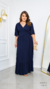 Vestido Plus Size Longo Manga Curta Boca De Sino - loja online