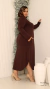 Imagem do Vestido Plus Size Longo Manga Longa Com Bolso