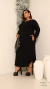 Vestido Plus Size Longo Manga Longa Com Bolso