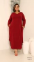 Vestido Plus Size Longo Manga Longa Com Bolso na internet