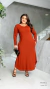 Vestido Plus Size Longo Manga Longa Com Bolso - loja online