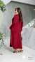 Vestido Plus Size Longo Manga Longa Com Bolso - comprar online