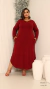 Vestido Plus Size Longo Manga Longa Com Bolso - loja online