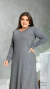 Imagem do Vestido Plus Size Longo Manga Longa Com Bolso