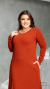 Vestido Plus Size Longo Manga Longa Com Bolso