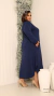 Vestido Plus Size Longo Manga Longa Com Bolso - Bombys