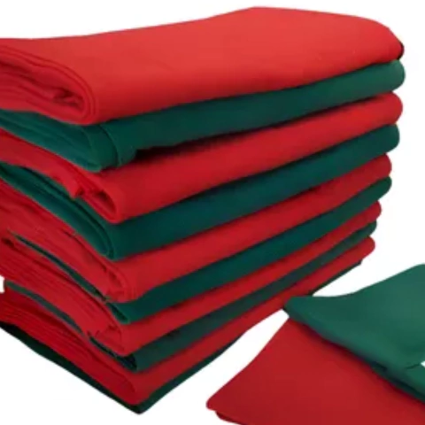 CONJUNTO PANO DE PRATO VERMELHO + VERDE BANDEIRA - CARINHOSO