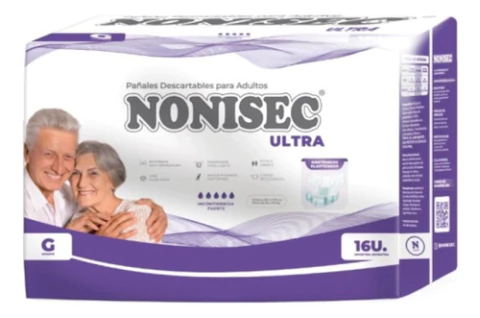 Pañales Nonisec | Ultra Anatómico | Talle Grande | 16 Unidades