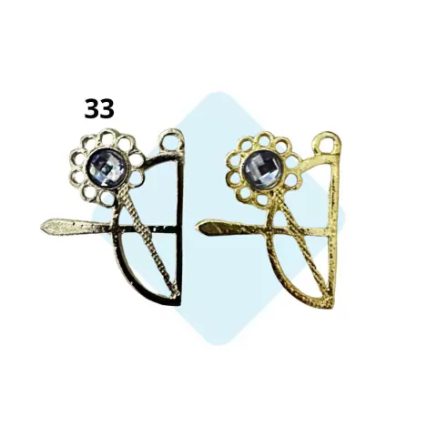 Pingente Ofá Flor com Pedra - Arco e Flecha 5cm - REF32/33 - comprar online