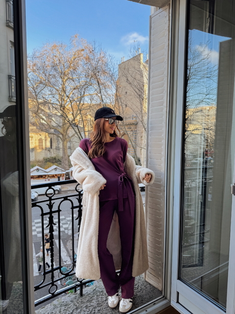 Conjunto Marília bordô