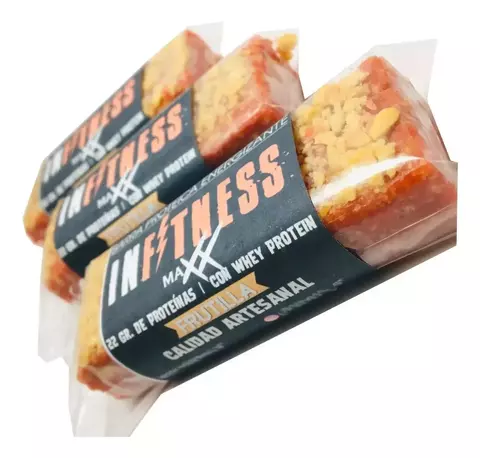 INFITNESS MAXX - Barra Proteica - Sabor Frutilla - Caja X15 un.