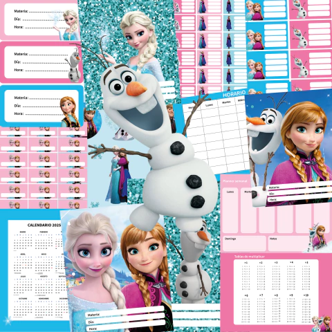 Kit imprimible escolar Frozen - comprar online