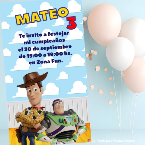 Invitación digital para Cumpleaños: Toy Story - Modelo 6