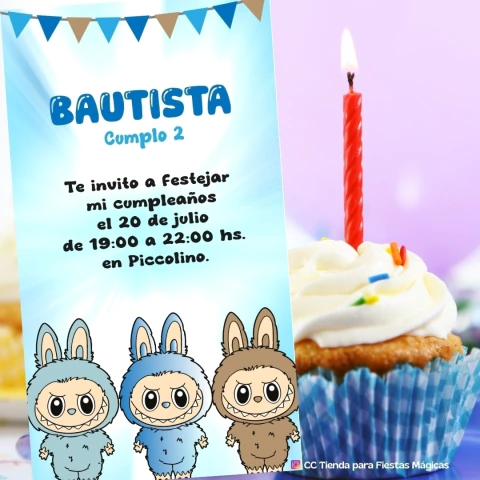 Invitación Digital Cumpleaños Labubu - Modelo 9 - comprar online
