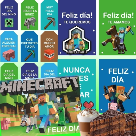Kit imprimible Día del Niño - Día de la Niñez: MINECRAFT - comprar online