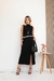Conjunto Feminino Listras Blusa Sem Manga e Saia Com Fenda - loja online