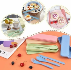 Set de Cubiertos Reutilizables con Estuche - Deco Hogar