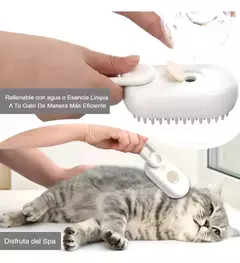 Imagen de Cepillo a Vapor Mascota Masajeador Recargable Usb