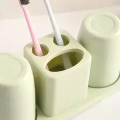 Organizador de Baño Porta Cepillo y 2 Vasos - tienda online