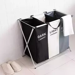 Cesto de Ropa Triple Plegable LAUNDRY - comprar online