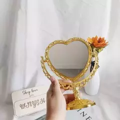Espejo Doble Diseño Corazón con Base en internet