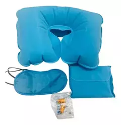 Set De Viaje Antifaz - Tapones - Almohadilla - Antifaz - Deco Hogar