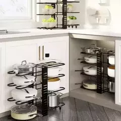 Organizador de Ollas y Sartenes 5 Estantes Ajustables - Deco Hogar