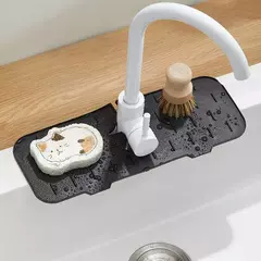 Alfombra de Silicona Protector de Canilla Bacha Anti Salpicadura Fina