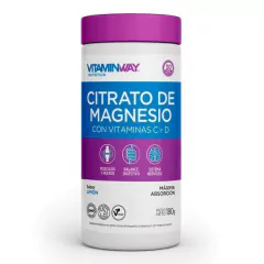 Citrato de Magnesio con vitaminas C y D sabor limón Vitamin Way 180g - comprar online