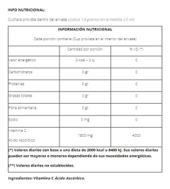 Vitamina C Concentrada en Polvo Natier X250g - comprar online