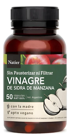 Vinagre de Sidra de Manzana - Enzimas Natier x50 cápsulas