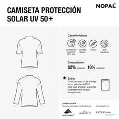CAMISETA DE PROTECCIÓN SOLAR UV MANGA LARGA PARA ADULTO UNISEX - comprar online