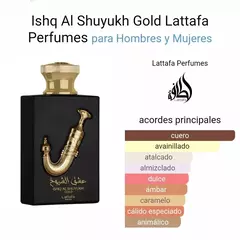 Perfume árabe Ishq Al Shuyukh Gold Lattafa Pride 100ml - Importpichino