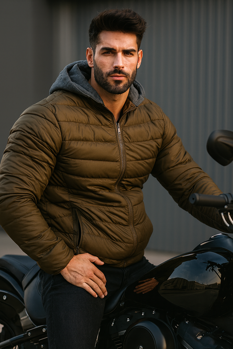 GIOVANNI GALI (HAVOC PLUS) CHAMARRA AFELPADA CON GORRO DE SUDADERA EN TALLAS PLUS - comprar en línea